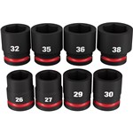 8PC IMPACT 3/4 DR METRIC6 PT SKT SET