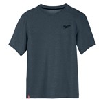 HYBRID WORK TEE - SHORT SLVE BLUE 2X