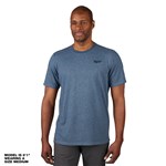 HYBRID WORK TEE - SHORT SLVE BLUE 2X