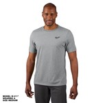 HYBRID WORK TEE - SHORT SLVE GRAY 2X