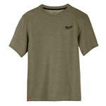 HYBRID WORK TEE - SHORT SLVE GREEN MED