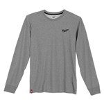 HYBRID WORK TEE - LONG SLVE GRAY XL