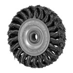 4" KNOT WHEEL BRUSH DOUBLE ROW .014 CS