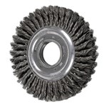 8" KNOT WHEEL BRUSH DOUBLE ROW .023 CS 2