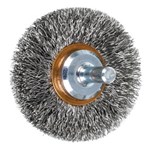 2" SHK MTD WHEEL BRUSH .008 SS 1/4SHK