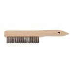 SHOE HNDL SCRATCH BRUSH ECONOMY 4X16 SS