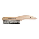 SHOE HNDL SCRATCH BRUSH 4X18 .006 STNLS