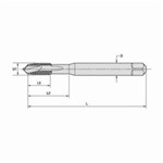 TAP PT SPL RH 1/4-28 PLUG 3 TICN CTD HSS