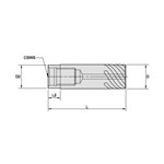 ADAPTER SHK STR 10MM 10MM 9.58MM 55MM