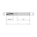 MILL THD CARBIDE SOL M10X1.5 CRS 70MM