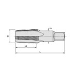 TAP PIPE FLUTE STR RH 3/4-14 STD 5 BRT