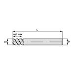 END MILL 3MM 8MM 3 6MM 57MM TIALN CTD RH