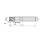 END MILL 16MM 1MM 16MM 6 16MM 125MM SPL