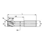 END MILL 10MM 0.5MM 12MM 3 10MM 72MM SPL