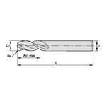 END MILL 1/2 0.03" 5/8 3 1/2 SPL