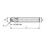 END MILL 1/2 5/8 4 1/2 6" RH STR