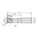 END MILL 1" 0.059IN 2" 5 1" 8-1/2