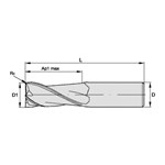 END MILL 5/16 0.03" 1-1/4 2 5/16