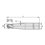 END MILL 1/2 1/2 4 5/8 5" RH STR