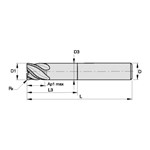 END MILL 3/4 0.05" 3/4 6 3/4 6"