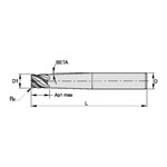 END MILL 3/8 0.03" 3/8 4 1/2 5"