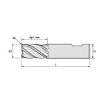 END MILL 4MM 0.25MM 11MM 5 6MM 55MM SPL