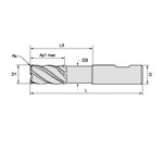 END MILL 16MM 3MM 32MM 5 16MM 100MM SPL