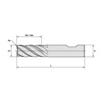 END MILL 10MM 0.5MM 22MM 5 10MM 72MM SPL