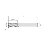 END MILL 4MM 0.1MM 11MM 4 4MM 50MM SPL