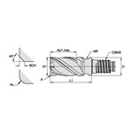 END MILL MODULAR 10MM 0.5MM 15MM 4 9.6MM