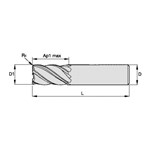 END MILL 3/16 0.015" 5/8 5 3/16