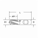 END MILL 3/8 3/8 4 3/8 2" SPL RH