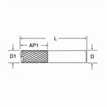 ROUTER FIBERGLASS 5/16 END MILL 1" RH