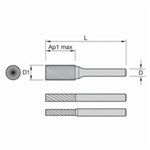 SB-5 1/2 CYLINDRICAL BUR FOR ALUM