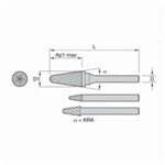 BURR CARBIDE RAD TPR RAD (SL) 9.5MM