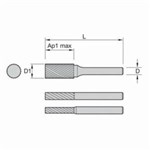 SA-1 1/4X2 CYLINDRICAL BUR S/CUT