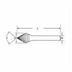 BURR CSK CARBIDE 1/2 2-9/32" 1/4