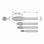 BURR CARBIDE FLM (SH) 5/16 3/4