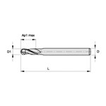 END MILL MICRO 1.5MM 2.5MM 2 3MM 38MM RH