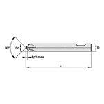 END MILL 6MM 1MM 4 6MM 38MM TIALN CTD RH