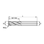 END MILL 12MM 0.5MM 15MM 4 12MM 55MM SPL