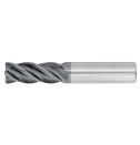 Talon 540001 Ultra High Performance, Variable Pitch, Regular Length, Round Shank Carbide End Mill, 1" Dia, 4 Flute, 1-1/2" Length of Cut, 4" OAL, 1" Dia  Round Shank, TiALN