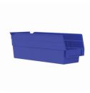 Akro-Mils 30120BLUE Shelf Bin, 11-5/8 in L x 4-1/8 in W x 4 in H, 78 cu-in, Blue