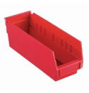 Akro-Mils 30120RED Shelf Bin, 11-5/8 in L x 4-1/8 in W x 4 in H, 78 cu-in, Red