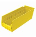 Akro-Mils 30120YELLO Shelf Bin, 11-5/8 in L x 4-1/8 in W x 4 in H, 78 cu-in, Yellow