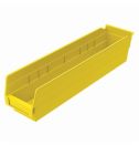 Akro-Mils 30128YELLO Shelf Bin, 17-7/8 in L x 4-1/8 in W x 4 in H, 123 cu-in, Yellow