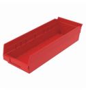 Akro-Mils 30138RED 30138 Shelf Bin, 17-7/8 in L x 6-5/8 in W x 4 in H, 0.20 cu-ft, Red