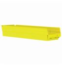 Akro-Mils 30164YELLO Shelf Bin, 23-5/8 in L x 6-5/8 in W x 4 in H, 321 cu-in, Yellow