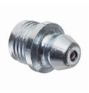 Alemite 1608-B Drive-In Straight Grease Fitting, 35/64 in OAL, 1/4 in L Shank, Copper/Nickel, Trivalent Zinc Plated