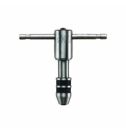 GENERAL 160R Reversible Tap Wrench, #0-8 Tap, Ratcheting, Hardened Steel, 2-3/4 in L, Sliding T-Handle Handle
